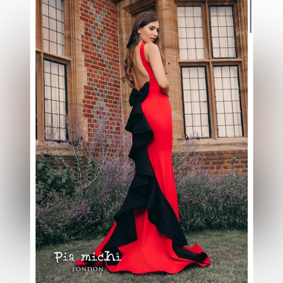 pia michi black dress Pia Michi 1221 Black – The Dress Studio